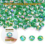 220Pcs 10mm Crystal Glass Beads - Image 2