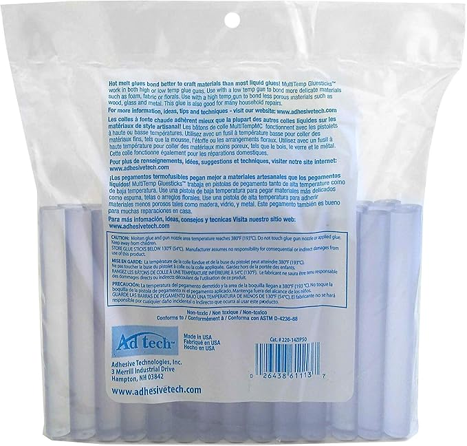 AdTech Crystal Clear Hot Glue Gun Sticks – Full Size Hot Glue Sticks. - Image 2