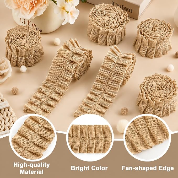 6 Rolls 40 Ft Ruffled Bulletin Board Borders Back to School Classroom Decor - Image 3