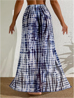 SHENHE Women's Swim Cover Up Skirt High Slit Tie Dye Beach Coverups Long Flowy - Image 2