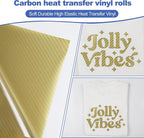 guangyintong Heat Transfer Vinyl Carbon Gold HTV Rolls, HTV Vinyl - Image 5