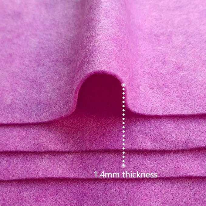 Jtnohx Color Felt, Soft Felt Sheets, 1.4mm Thick 8"x12" Handicraft Felt Fabrics - Image 4
