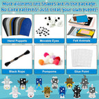 WATINC 12 Pcs Hand Puppet Making Kit, Art Craft Felt Sock Puppet Toys, Creative - Image 3
