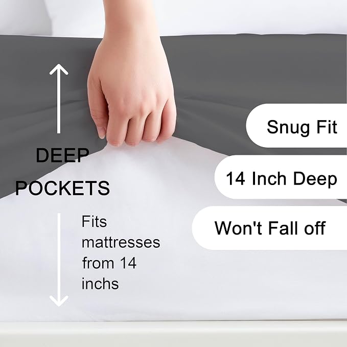 Hotella 100% Microfiber Ultra Soft 54"x75" Full Size Fitted Sheet Only - Image 2