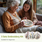 Santune 3 Pack Embroidery Kit for Beginners, Needlepoint Cross Stitch Kits for - Image 5