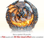 Magic Ball Fire Dragon Puzzles Adults Gifts Wooden 95 Pieces 8.5 * 7.8in - Image 9