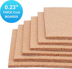 BENECREAT 6 Pack 11.7x8.2" Self-Adhesive Cork Sheets Rectangle Insulation Cork - Image 5