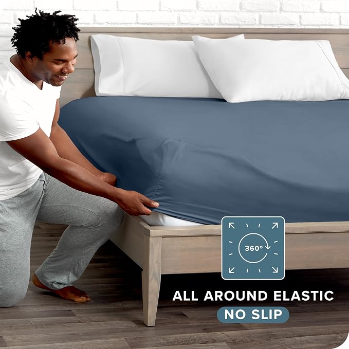 Bare Home Fitted Bottom Sheet Twin XL Size - Image 3