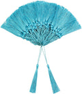 VAPKER 100 Pieces Light Blue Color 13cm/5-Inch Silky Handmade Soft Tassels by VAPKER