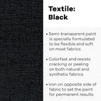 Jacquard Textile Paint 8 Oz Black - Image 2