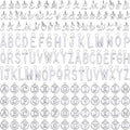 SANNIX 156Pcs/6 Sets Letter Charms, Alphabet ABC Letter Charms 3 Styles Capital by SANNIX