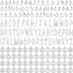 SANNIX 156Pcs/6 Sets Letter Charms, Alphabet ABC Letter Charms 3 Styles Capital by SANNIX
