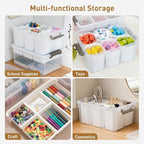 Citylife 17QT 4Packs Clear Craft Organizers and Storage Bins - Image 6