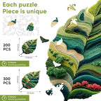 MYS AUR Wooden Puzzles for Adults, Nature Leaf Jigsaw Puzzle 300 Pieces - Image 3