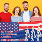 CraftyDream 558 Pcs American Flag Charm Keychains Making Kit Patriotic Charms - Image 7