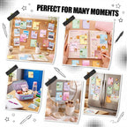 Gersoniel 9 Pcs Inspirational Scalloped Sticky Notes, Aesthetic Colorful Sticky - Image 4