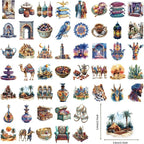 50 PCS PET Middle Eastern Style Stickers - Image 2