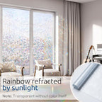 rabbitgoo Window Privacy Film Rainbow Film Decorative Window Sticker, 3D Static - Image 2