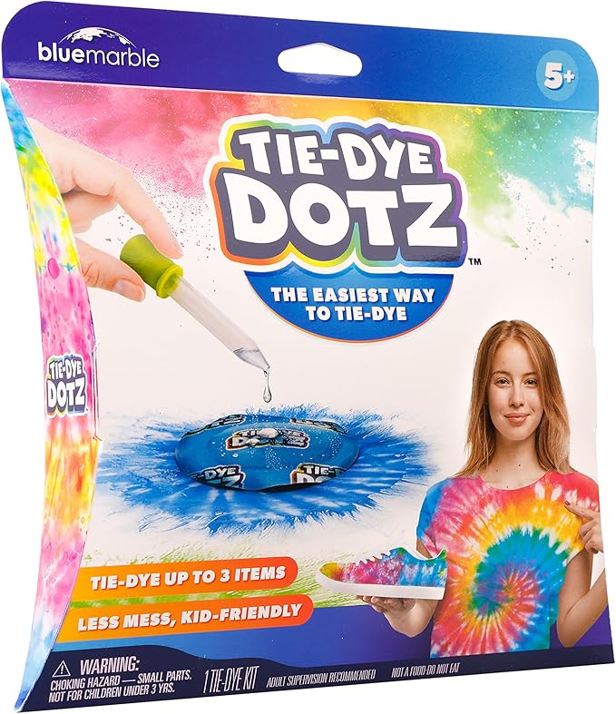 Blue Marble Tie-Dye Dotz 10-Piece Set – Make Vibrant, Colorful Tie Dye Designs by BlueMarbleToys
