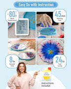 Nicpro 32 Ounce Crystal Clear Epoxy Resin Kit, Food Safe DIY Starter Epoxy Resin - Image 7