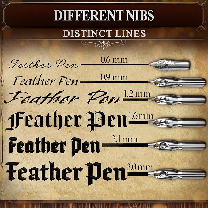 Victorian Writing Quill and Ink Set – Stainless Steel Dip Pen Feather Quill Pen - Image 5