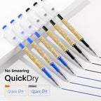 Japanese Style Black Blue Gel Ink Pens, 0.35mm Extra Fine Point, No Smudge - Image 4