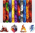 Tintnut Flame Pattern Permanent Vinyl 10 Sheets 12x10in Fire Adhesive Vinyl | by Tintnut
