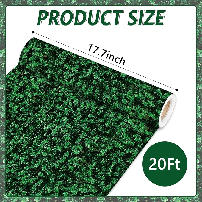 Qyeahkj Green Leaves Bulletin Board Paper Roll Greenery Leaf Bulletin Board - Image 2