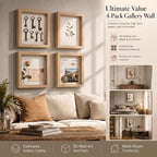 4 Pack 8x10Shadow Box Frame Set, Deep Wood Display Case - Image 6