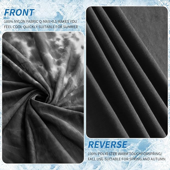 Guohaoi Cooling Throw Blanket for Hot Sleepers, Decortive Tie Dye, Arc-Chill - Image 2