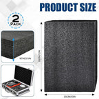 2 PCS Polyethylene Foam Block 12 x 10 x 3.5 In Black Packing Sheet, Thick Foam - Image 2