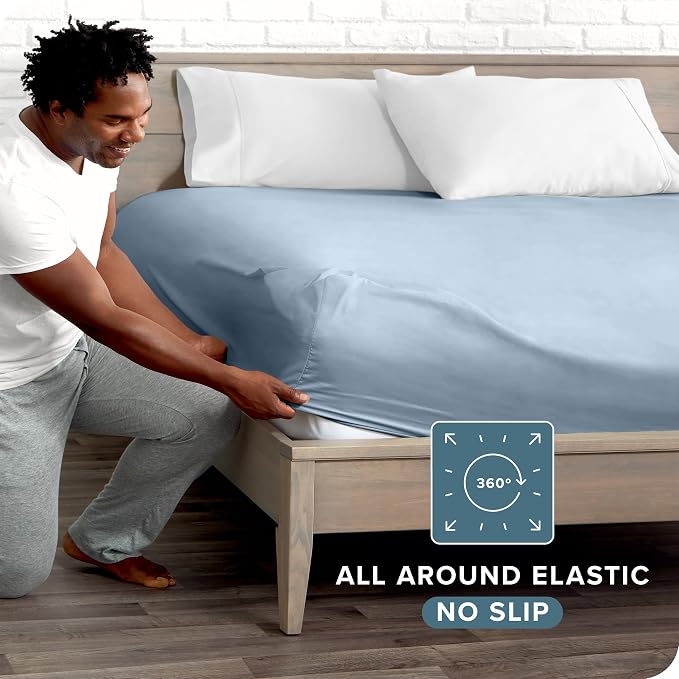Bare Home Fitted Bottom Sheet Full XL Size - Image 3