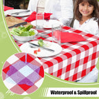Smiry Rectangle Table Cloth, Waterproof Vinyl Tablecloth - Image 2
