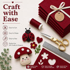 Wine Red Large Felt Fabric 36" x 36", 1mm Stiff Felt Sheet, Nonwoven Fabric - Image 5