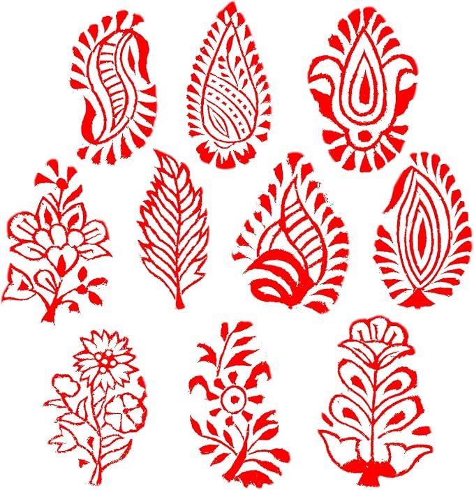 Royal Kraft Floral Wooden Printing Stamps - Image 2