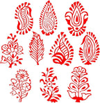 Royal Kraft Floral Wooden Printing Stamps - Image 2