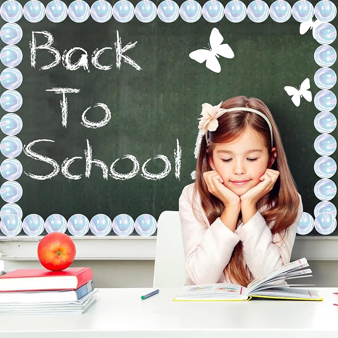 FYSUIMU 65.6 Ft Iridescent Happy Face Bulletin Board Border Back to School - Image 7