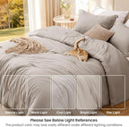 Love's cabin Burlwood King Size Comforter Set, 3-Piece Prewashed Bed Set - Image 6