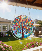 Acrylic Puzzle Suncatcher, Colorful Wishing Tree Sun Catcher - Image 2