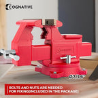 4.5" Heavy-Duty Bench Vise Ductile Iron Bench Vise 360° Swivel Bench Vice - Image 3