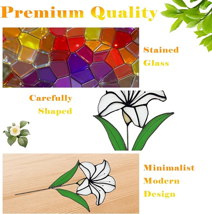 Stained Glass Flower, Stained Glass Lily - Image 4