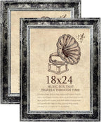 18x24 Picture Frame with Real Glass set of 2, Vintage Frames by TKYGU