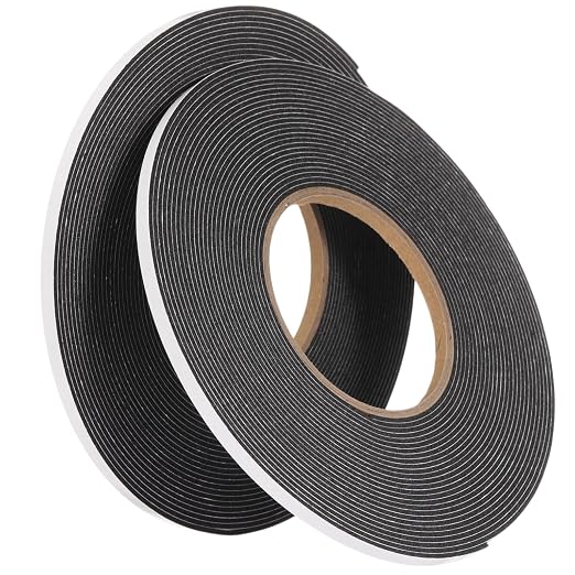 Tatuo 2 Rolls Double Sided Foam Tape PE Foam Tape Sponge Soft Mounting Adhesive by Tatuo