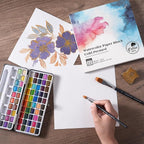 Watercolor Paper Block 8x8 Inch, Fuumuui 100% Cotton Watercolor Paper Pad of 22 - Image 8