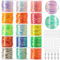 KAMJUNTAR Laser Reflective Lanyard String Kit, 15 Rolls Gimp Cord Lacing Kit by KAMJUNTAR