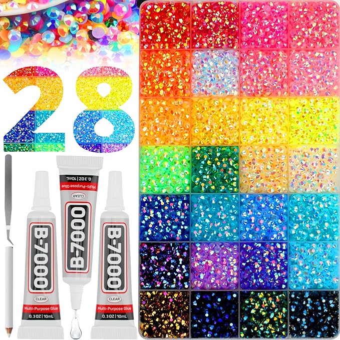 11000Pcs 5MM Rhinestones for Bedazzling Crafting, Bedazzler Kit by Worthofbest