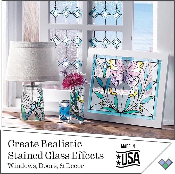 Gallery Glass Stained Glass Paint, Peach Tea 2 fl oz Brilliant Smooth Finish - Image 3