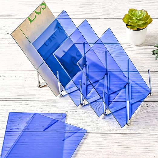 Lesnlok Blue Acrylic Sheets 1/8 inch Thick 3mm 2 Pack 8 x 10 Clear Plexiglass - Image 4