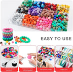 160Pcs Silicone Beads 12mm Mix Color, Bulk Silicone Beads 12mm - Image 4