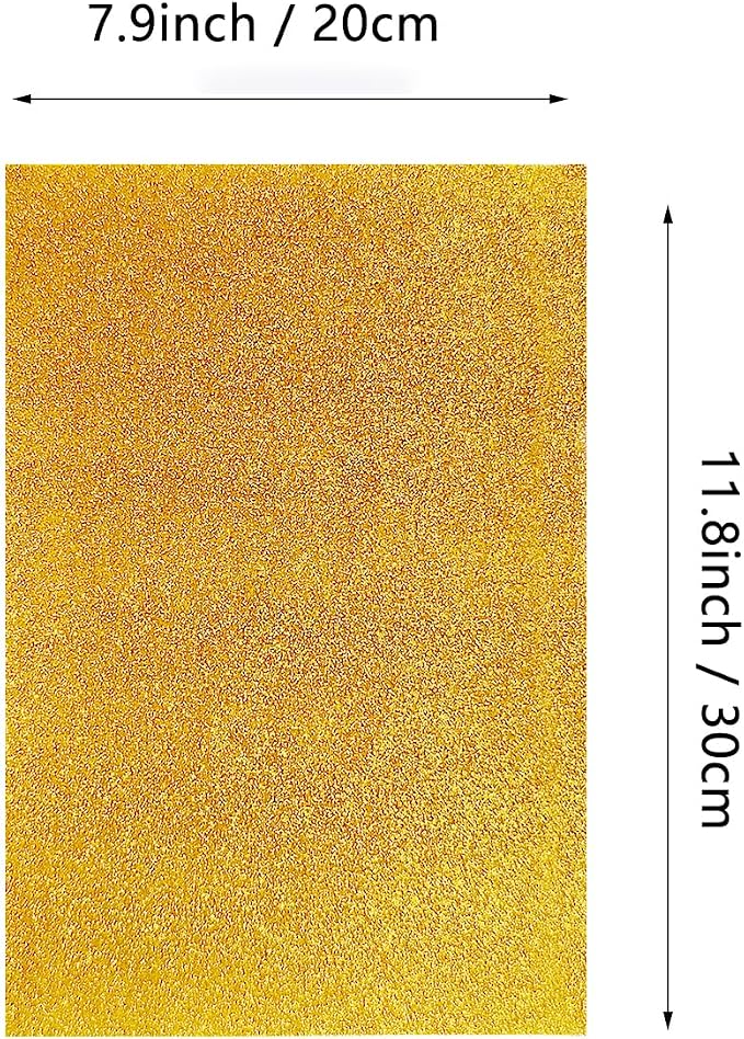 Jtnohx Glitter Felt Fabric, 8 x12 inches Felt Square Glitter - Image 5